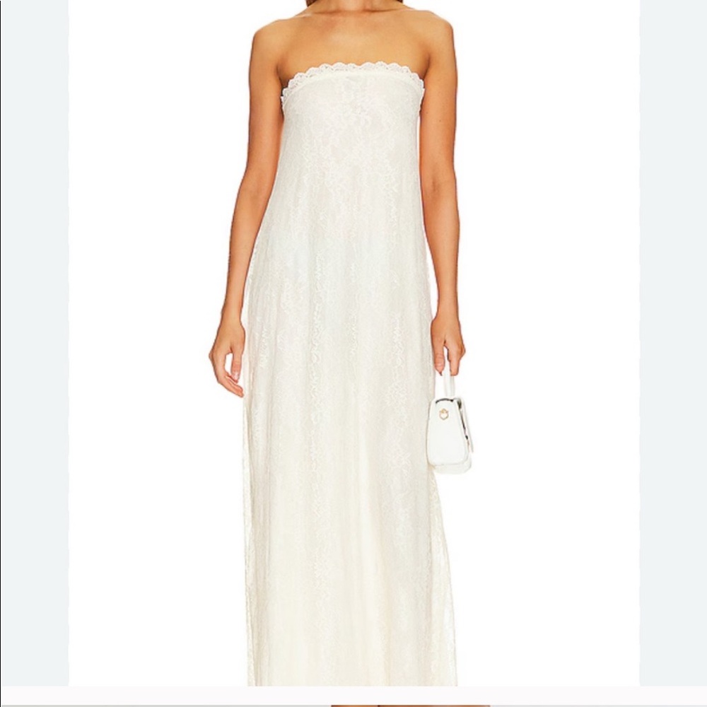 ISO whoworewhat strapless lace maxi